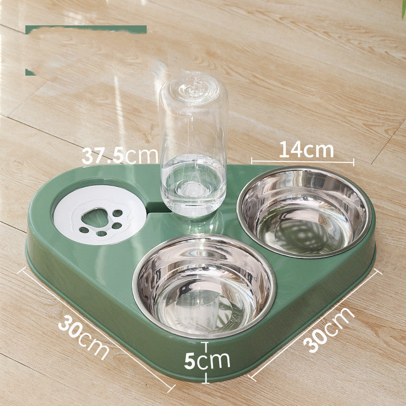 Dog Bowl Double Bowl Automatic Drinking Dog Bowl Pets dealsniper-net Green tuba