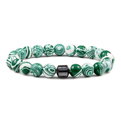 Volcanic Stone Malachite Picasso Pure Beads Beads Jewelry dealsniper-net Light Green