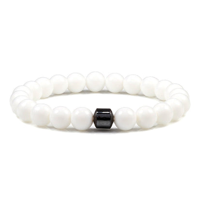 Volcanic Stone Malachite Picasso Pure Beads Beads Jewelry DealSniper.net White