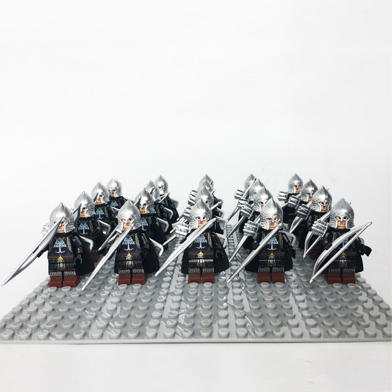 Medieval Lord of the Rings Gondor Soldier Blue Lion Castle Building Block Minifigures Kids dealsniper-net H