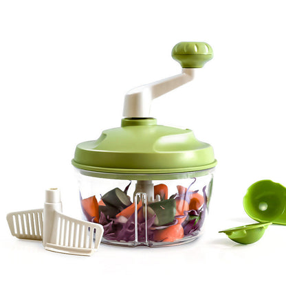 Household Manual Meat Grinder Dumpling Stuffing Kitchen Hand Mixer Kitchen dealsniper-net Hand cranked green