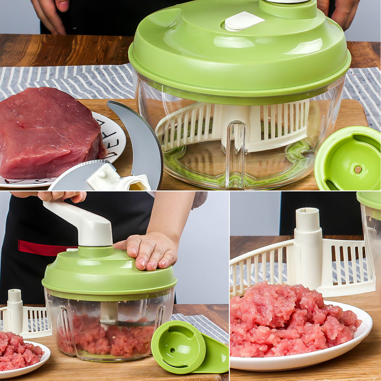 Household Manual Meat Grinder Dumpling Stuffing Kitchen Hand Mixer Kitchen dealsniper-net