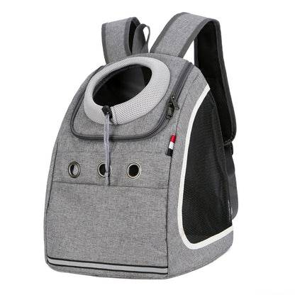 Pet Backpack Cat Bag Breathable Cat Space Bag Pets dealsniper-net Gray 37X24X42cm