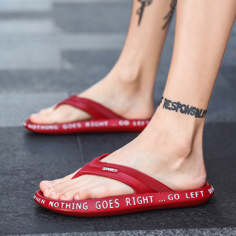 New Style Outdoor Men's Slippers Men Gym From House Red 39