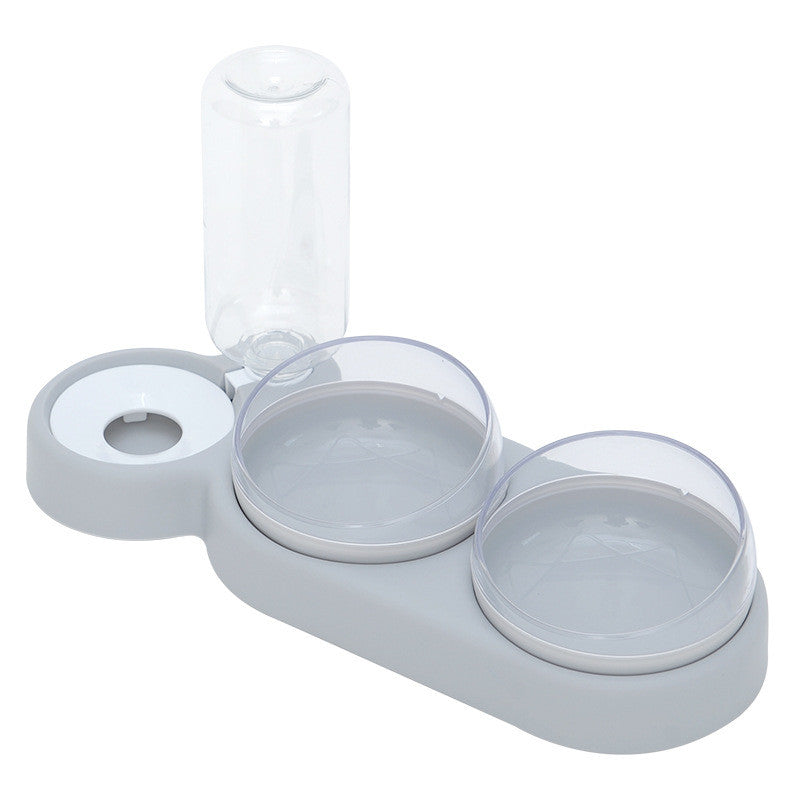Pet Cat Bowl Automatic Feeder Dog Cat Food Bowl Pets Gym From House Grey