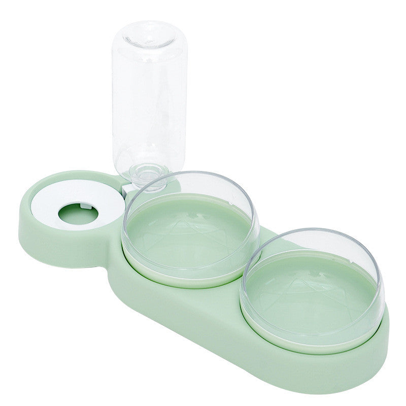 Pet Cat Bowl Automatic Feeder Dog Cat Food Bowl Pets Gym From House Green