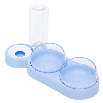 Pet Cat Bowl Automatic Feeder Dog Cat Food Bowl Pets Gym From House Blue
