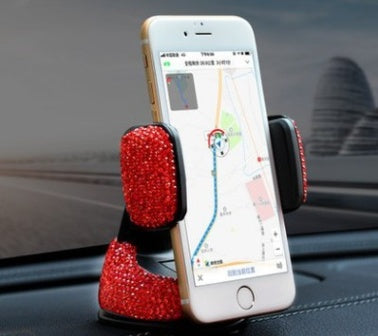 Car Mobile Phone Rack Multifunctional Dual-Use Air Outlet Vehicle Gym From House Red