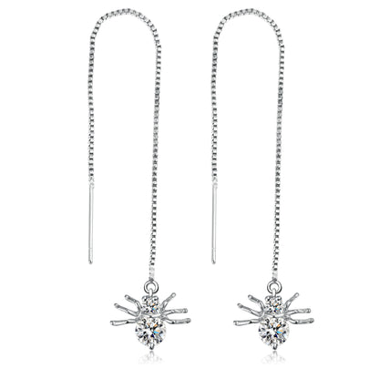 Shining Star Tassel Earrings Back Hanging Exquisite Earrings Jewelry dealsniper-net Silver C