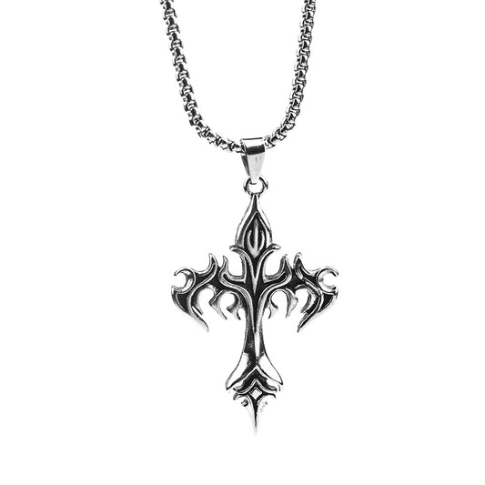 Cross Amulet Stainless Steel Pendant Jewelry dealsniper-net Fire Cross