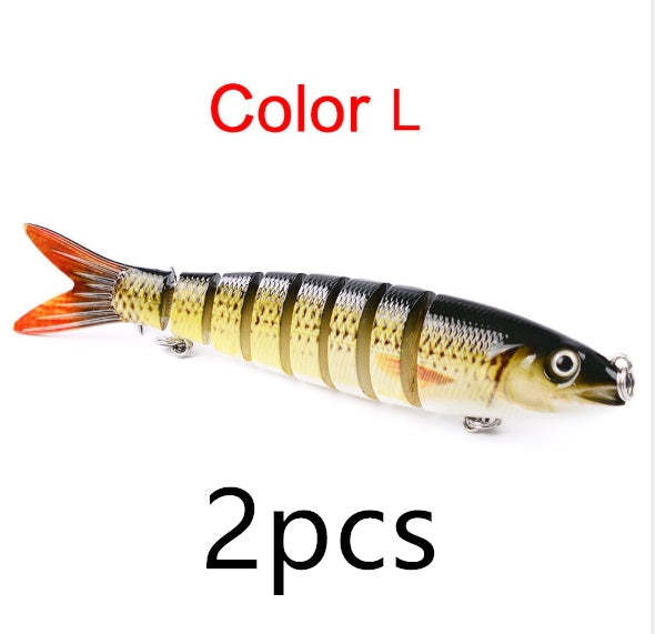 Pike Fishing Lures Artificial Multi Jointed Sections Hard Bait