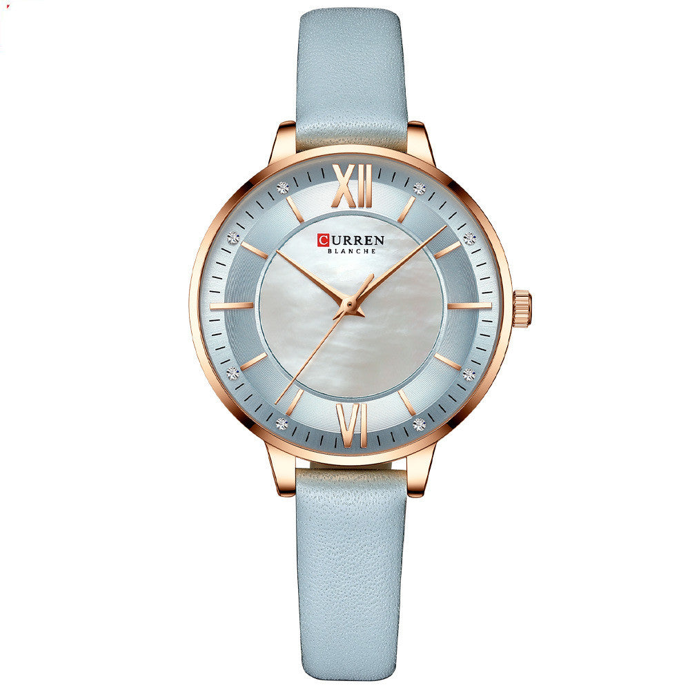 Ladies Watches Fashion Women's Watches Leisure Belt Jewelry DealSniper.net Light blue belt