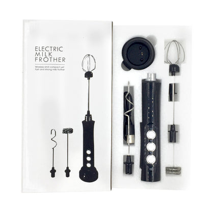 Stainless Steel Mixer Baking Eggbeater Electric Milk Frothing Kitchen DealSniper.net Black
