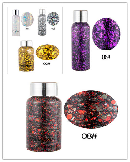 Eye Glitter Nail Hair Body Face Glitter Gel Art Heart Loose Sequins Beauty dealsniper-net 5colors D Set