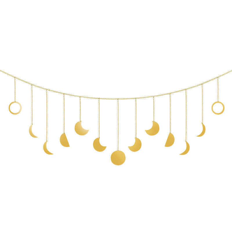Lunar Eclipse Ornaments Boho Home Decor Moons Simplicity Home Decor DealSniper.net Golden 1