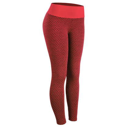 Plaid Leggings Fitness Yoga Pants Women's Seamless Women Gym From House Red 2XL