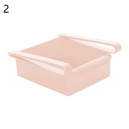 Hanging Plastic Refrigerator Clapboard Storage Rack Kitchen Supplies Kitchen dealsniper-net Pink 2