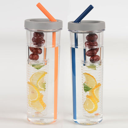 Water Bottle Portable Fruit Infuser Water bottle Sports Lemon Juice Kitchen DealSniper.net Orange