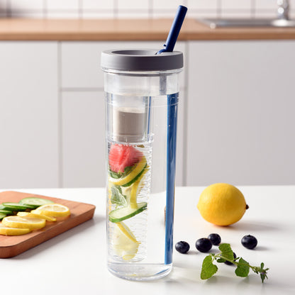 Water Bottle Portable Fruit Infuser Water bottle Sports Lemon Juice Kitchen DealSniper.net Blue
