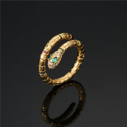 Fashion Gold Color Snake Ring For Women Jewelry dealsniper-net