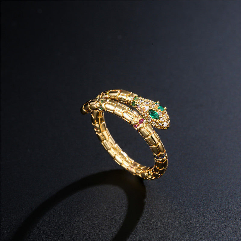 Fashion Gold Color Snake Ring For Women Jewelry dealsniper-net