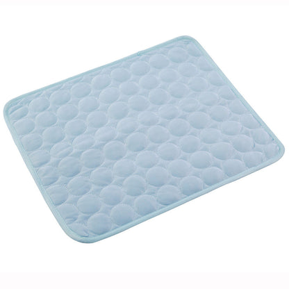 Pet Dog Cat Ice Silk Cold Nest Pad For Cooling In Summer Pets dealsniper-net Light blue 40x30cm