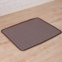 Pet Dog Cat Ice Silk Cold Nest Pad For Cooling In Summer Pets dealsniper-net Brown 150x100cm