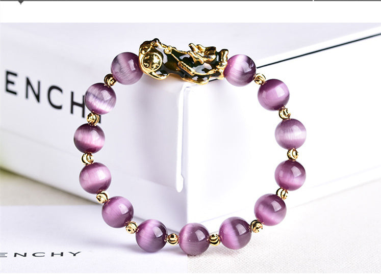 Purple PIXIU Bracelet Bring Lucky Brave Jewelry Gym From House