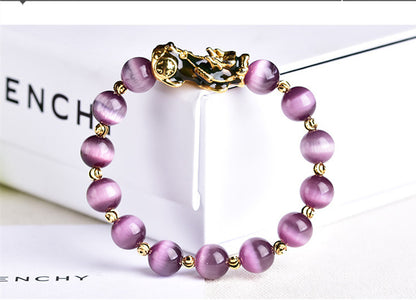 Purple PIXIU Bracelet Bring Lucky Brave Jewelry Gym From House
