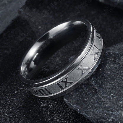 Stainless Steel Ring Personality Men's Fashion Titanium Steel Jewelry Jewelry dealsniper-net Steel color 10