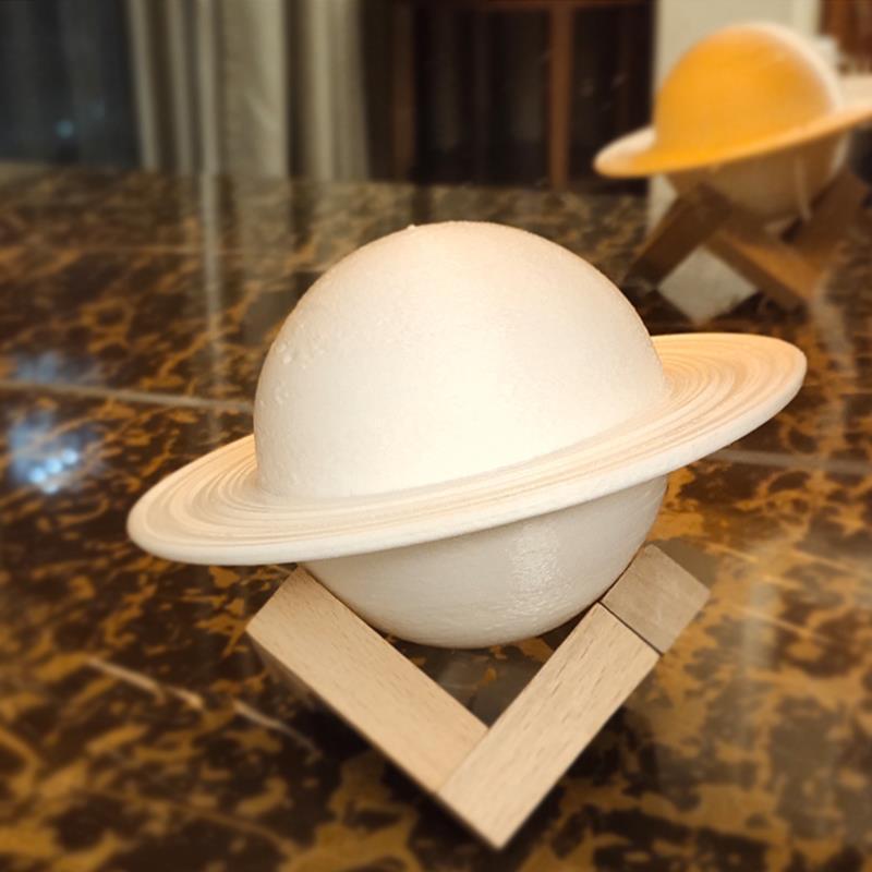 3D Printing Saturn Lamp Rechargeable USB Night Light Room Decoration Home Decor DealSniper.net 1style 13CM