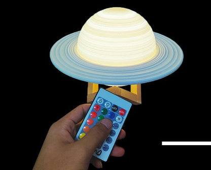 3D Printing Saturn Lamp Rechargeable USB Night Light Room Decoration Home Decor dealsniper-net