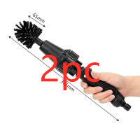 Water-driven Rotary Cleaning Brush Wash Hand-held Water Spray Brush Vehicle dealsniper-net Black2pcs