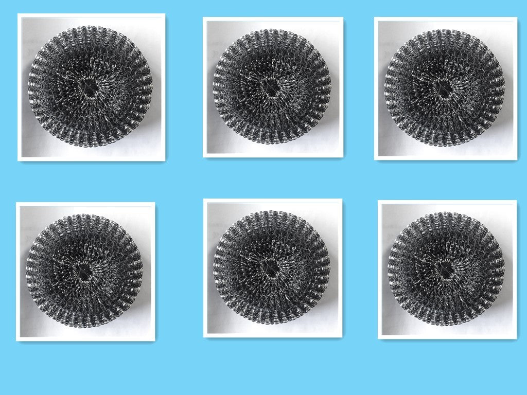 Kitchen Soap Dispensing Palm Brush Cleaner Kitchen DealSniper.net Steel ball 6pcs