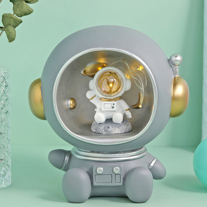 Astronaut Creative Night Light Piggy Bank Resin Decor Cute Gifts