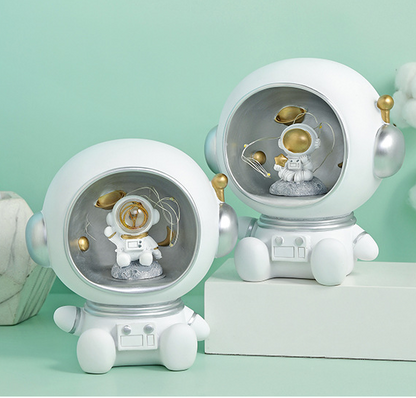 Astronaut Creative Night Light Piggy Bank Resin Decor Cute Gifts