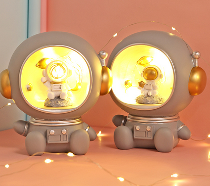 Astronaut Creative Night Light Piggy Bank Resin Decor Cute Gifts