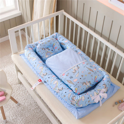 Crib Anti-pressure Newborn Foldable Portable Crib Middle Kids Gym From House B