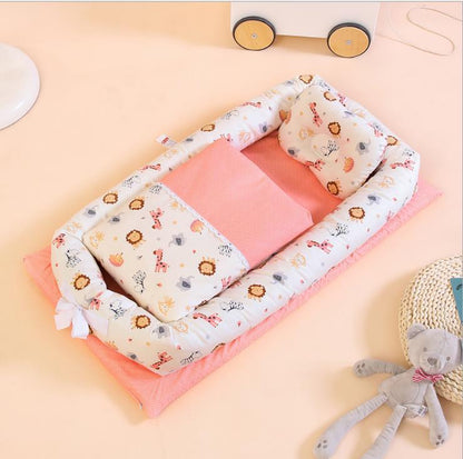 Crib Anti-pressure Newborn Foldable Portable Crib Middle Kids Gym From House C
