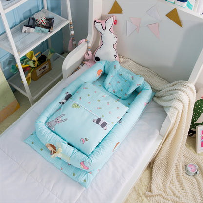 Crib Anti-pressure Newborn Foldable Portable Crib Middle Kids Gym From House E