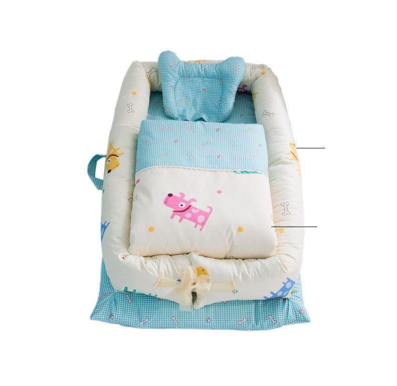 Crib Anti-pressure Newborn Foldable Portable Crib Middle Kids Gym From House G