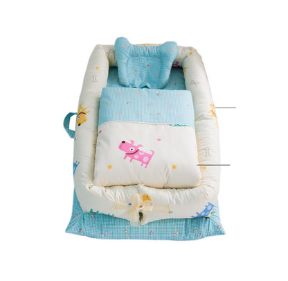 Crib Anti-pressure Newborn Foldable Portable Crib Middle Kids Gym From House G
