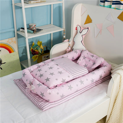 Crib Anti-pressure Newborn Foldable Portable Crib Middle Kids Gym From House I