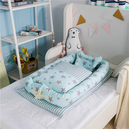 Crib Anti-pressure Newborn Foldable Portable Crib Middle Kids Gym From House J