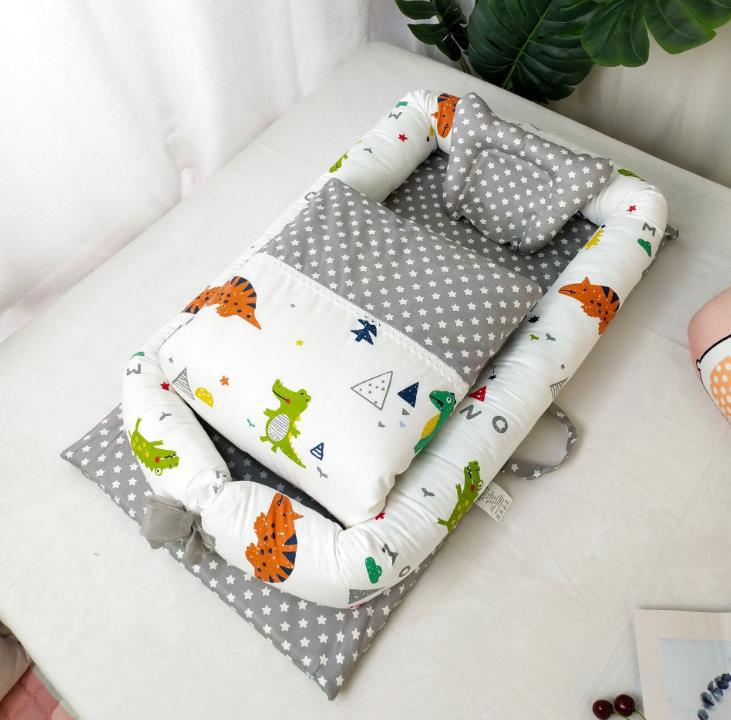 Crib Anti-pressure Newborn Foldable Portable Crib Middle Kids Gym From House L