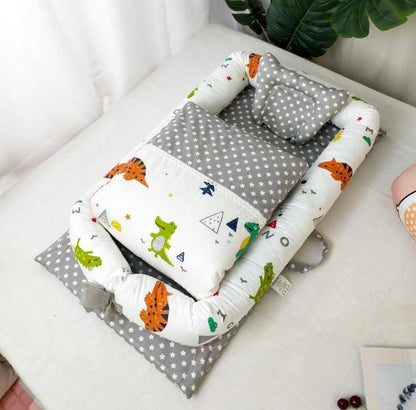 Crib Anti-pressure Newborn Foldable Portable Crib Middle Kids Gym From House L