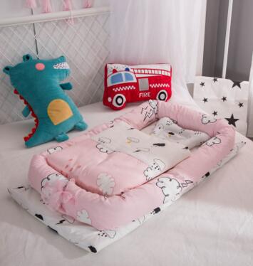 Crib Anti-pressure Newborn Foldable Portable Crib Middle Kids Gym From House M
