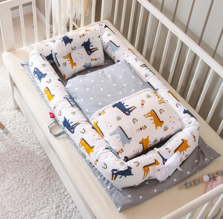 Crib Anti-pressure Newborn Foldable Portable Crib Middle Kids Gym From House O