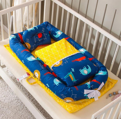 Crib Anti-pressure Newborn Foldable Portable Crib Middle Kids Gym From House P