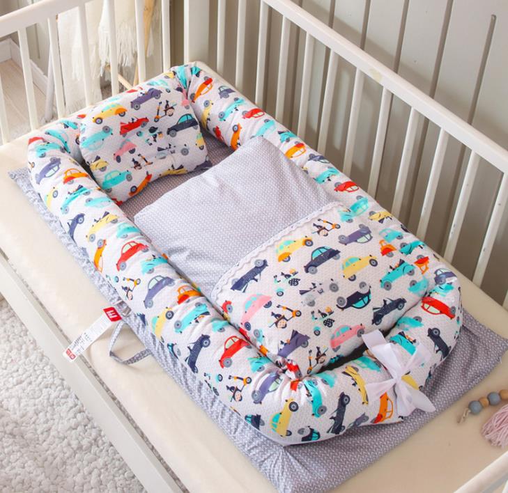Crib Anti-pressure Newborn Foldable Portable Crib Middle Kids Gym From House R